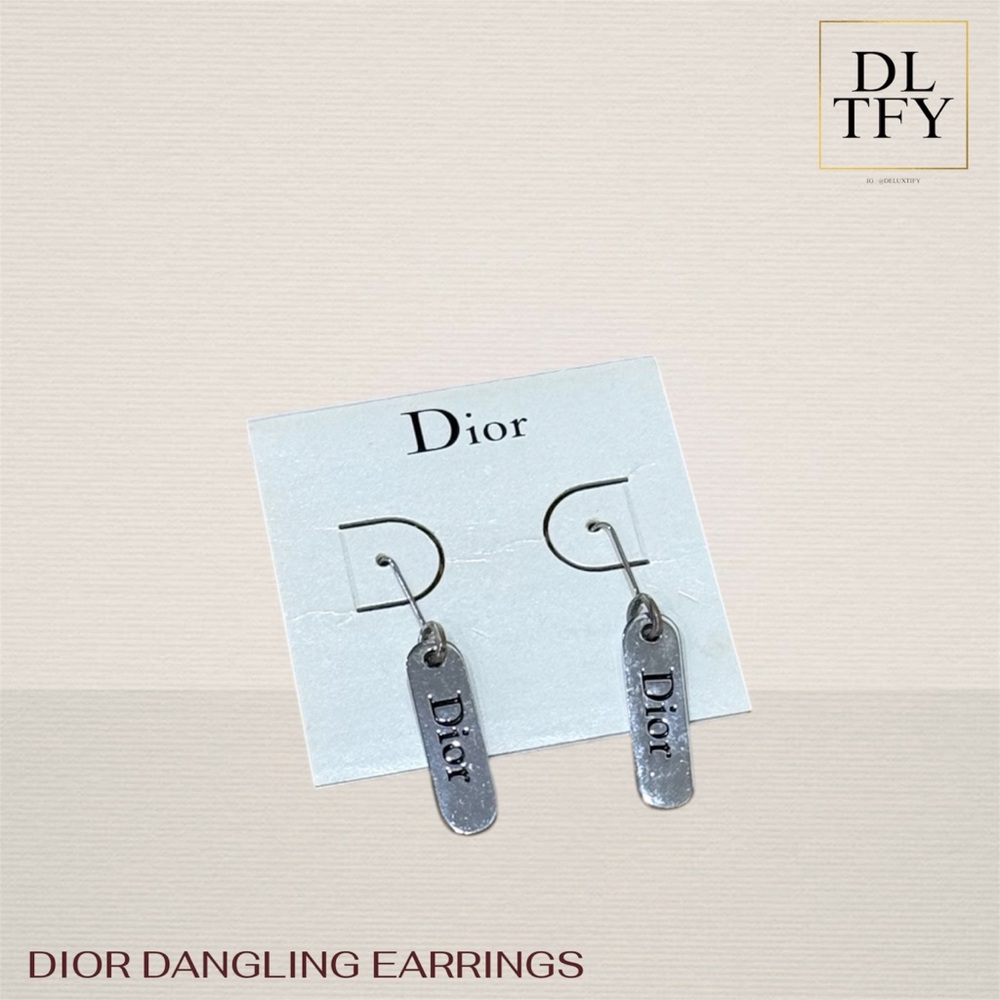 Dior Metallic Drop Earrings